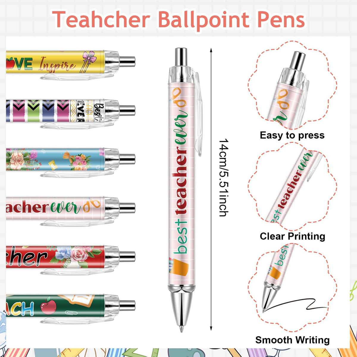Lebsitey 48 Pcs Teacher Appreciation Gifts In Bulk Teacher Survival Kit Makeup Bags,Sticky Notepads and Pens Thank You Gifts for Coworker Employee Teacher’s Day Office Supplies