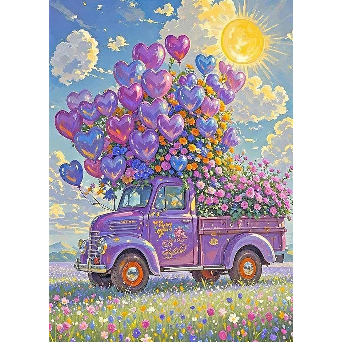 Focart Diamond Painting Kits for Adults Beginners, Full Drill Round Diamond Art, Flower Float Pattern 5D DIY Paint by Numbers Gem Art for Home Wall Decor, Ideal Gift for Women Mom Grandma
