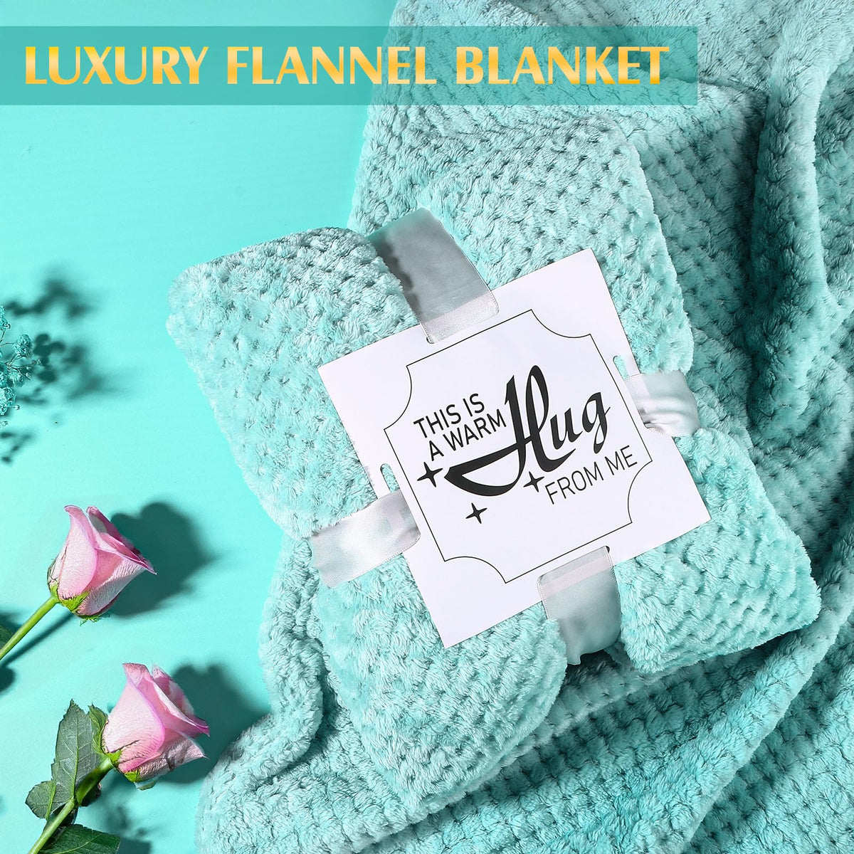 Aofmee Gifts Basket for Mother Wife Grandma Daughter Friends Sister, Happy Birthday Gifts for Women Mom Her, Blue Self Care Spa Relaxing Baskets for Birthday Mothers Day Christmas Valentines