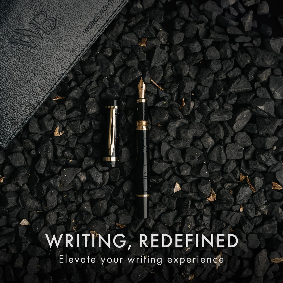 Wordsworth & Black Primori Fountain Pen Set [Black Gold]; Extra Fine Nib, Gift Case, 24 Ink Cartridges, Refill Converter, Manual; Journaling, Calligraphy, Smooth Writing Pens; Left and Right Handed
