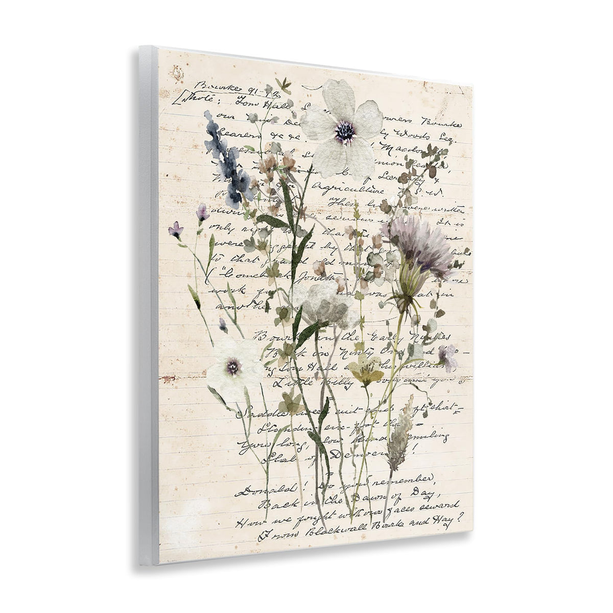 Stupell Industries Pressed Flowers on Page Wall Plaque Art Design by Carol Robinson, 11 x 14