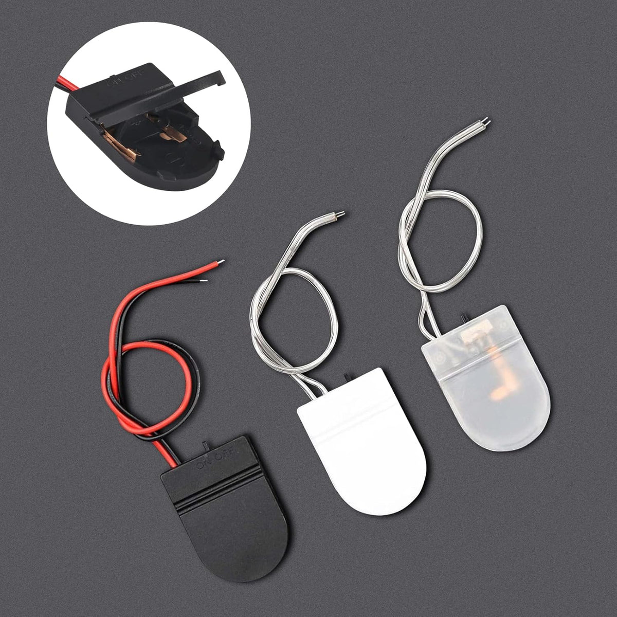 Alinan 5pcs CR2032 1 3V Button Battery Holder Coin Cell Battery Holder with Switch X Battery Holder Battery Storage