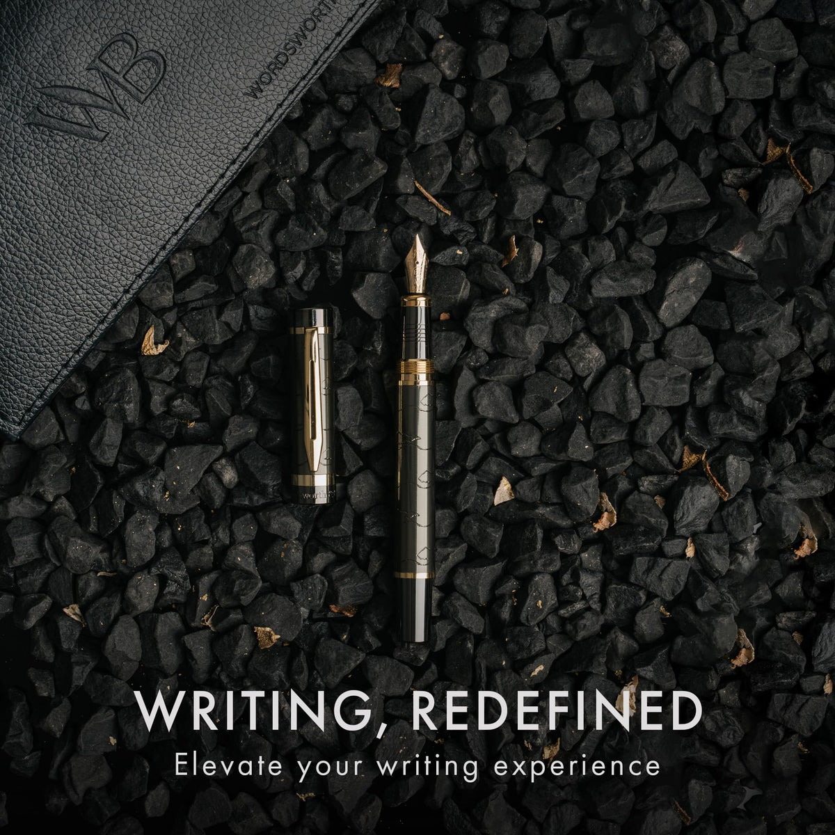 Wordsworth & Black Primori Fountain Pen Set [Gunmetal Gold]; Fine Nib, Gift Case, 24 Ink Cartridges, Refill Converter, Manual; Journaling, Calligraphy, Smooth Writing Pens; Left and Right Handed