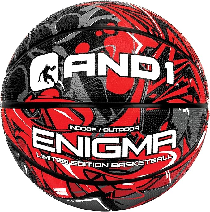 AND1 Enigma Basketball - Streetball for Indoor and Outdoor Use, Deep Channel Construction and Durability