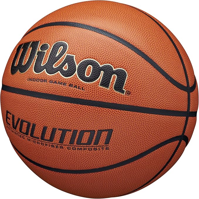 WILSON Evolution Indoor Game Basketballs - Size 5, Size 6 and Size 7