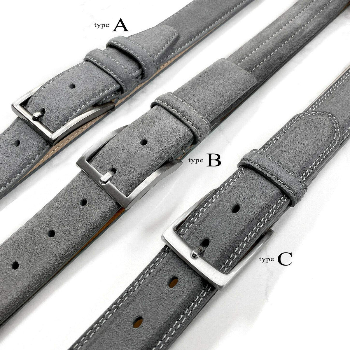 BS110 Men's Belt Suede Full Leather Belt Casual Dress Leather Belt 1-3/8"(35mm) Wide (Taupe, 38)