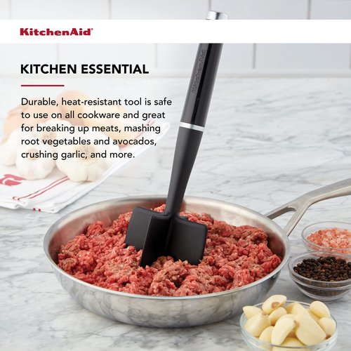 KitchenAid Classic Meat Masher, 10.8-Inch, Black