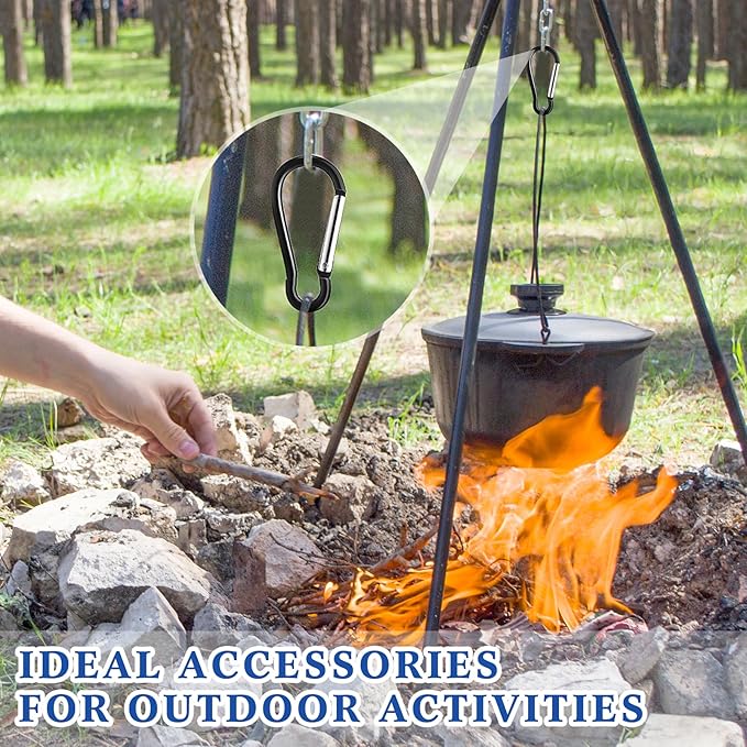 300 Pcs 2" Carabiner Bulk Spring Snap Hooks Bulk Aluminum Alloy Clip Keychain for Hanging Camping Hiking Traveling Fishing Outdoor Activities