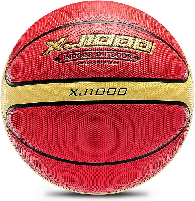 Training Soft Touch Rubber and Faux Leather Fighting Basketball, High Bounce Indoor Outdoor Basketball Gift