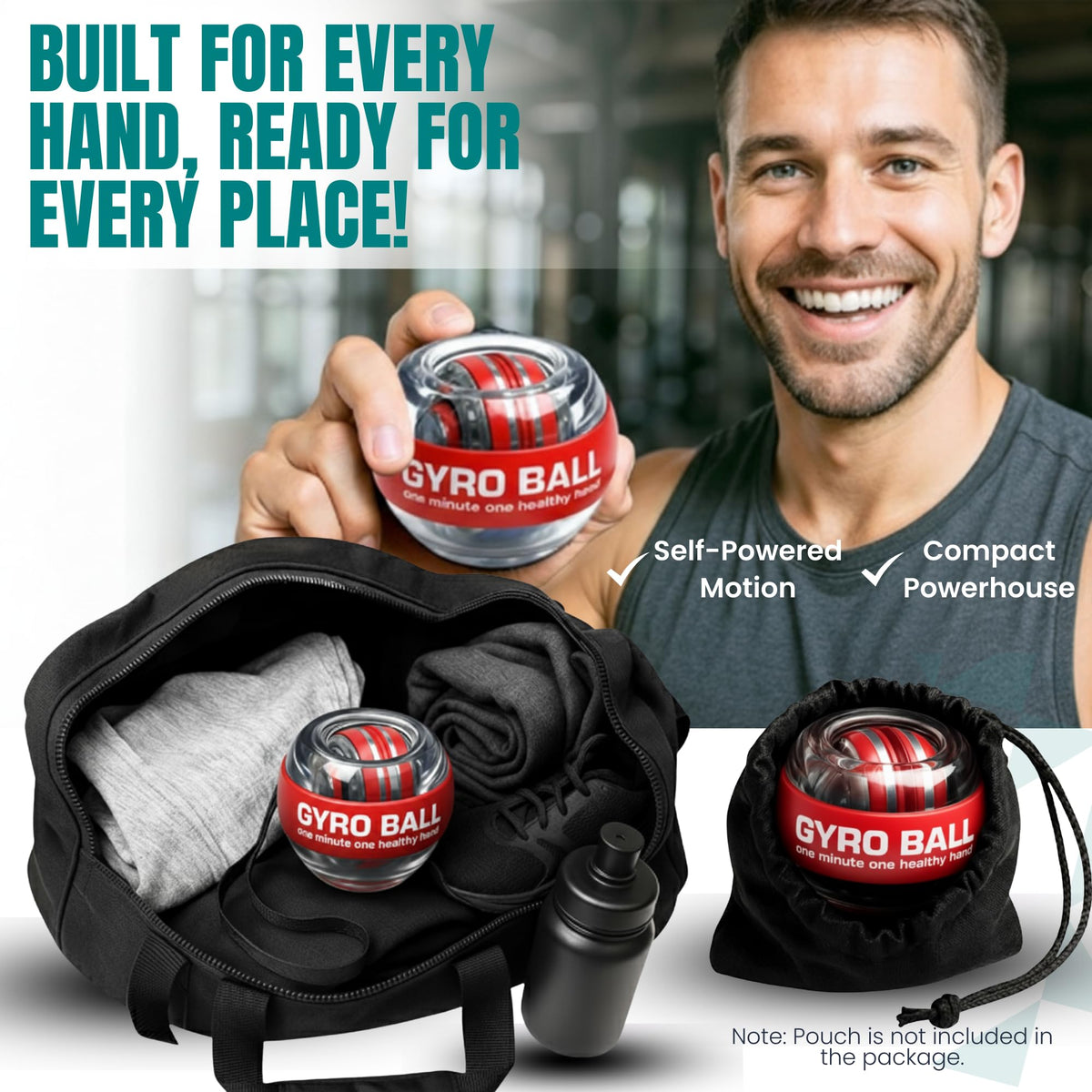 Nexfit Torque Ball Hand Exerciser - Wrist Power Gyro Ball & Forearm Exerciser – Premium Wrist Strengthener for Fitness, Rehab, Stress Relief & Dexterity Training – Portable, Gift-Ready for Adults