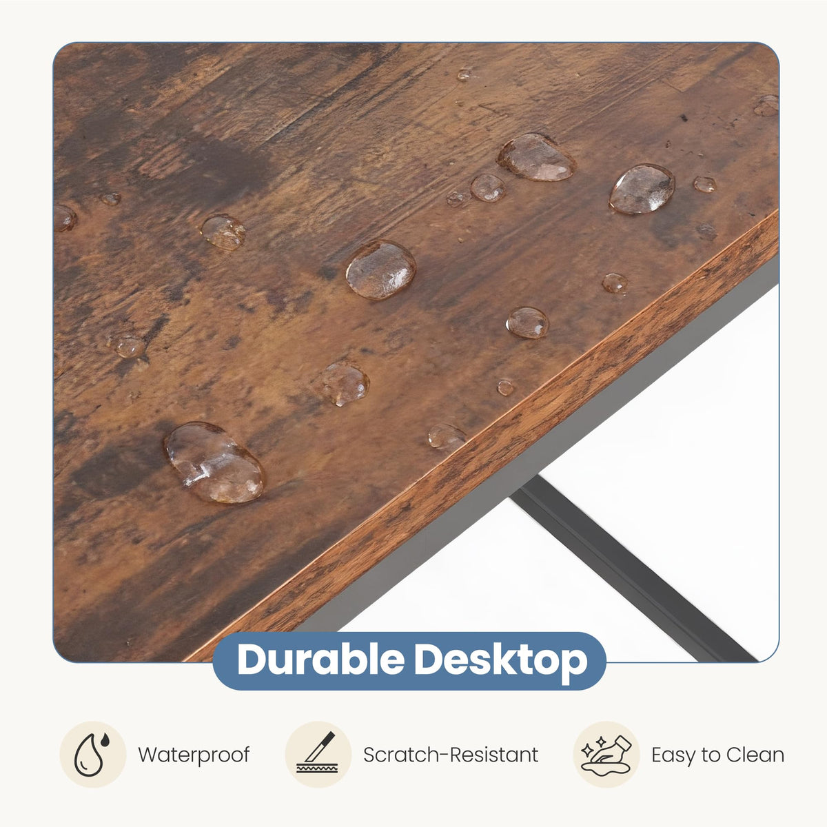 DUMOS L Shaped Desk 47 Inch Computer Desk Gaming Furniture Corner Desks Home Office PC Table with Reversible Storage Shelves for Writing Working Study Bedroom Dorm, Rustic Brown