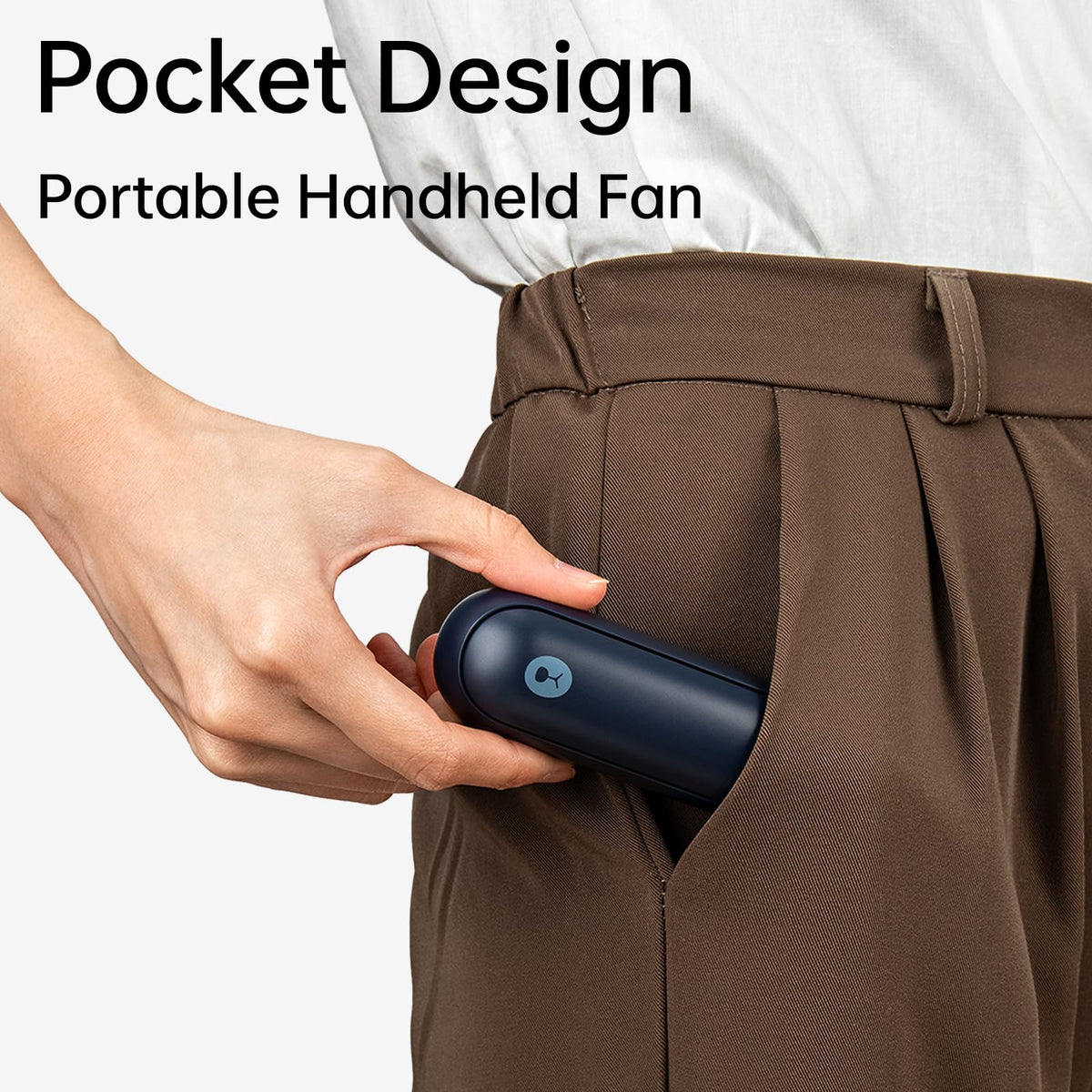 JISULIFE Portable Handheld Fan, Mini Personal 3-In-1 with Power Bank&Flashlight, 12-19 Hrs USB Rechargeable Battery Pocket Fan for Travel/Summer/Vacation/Concert, Essential Gifts for Men/Women-Blue