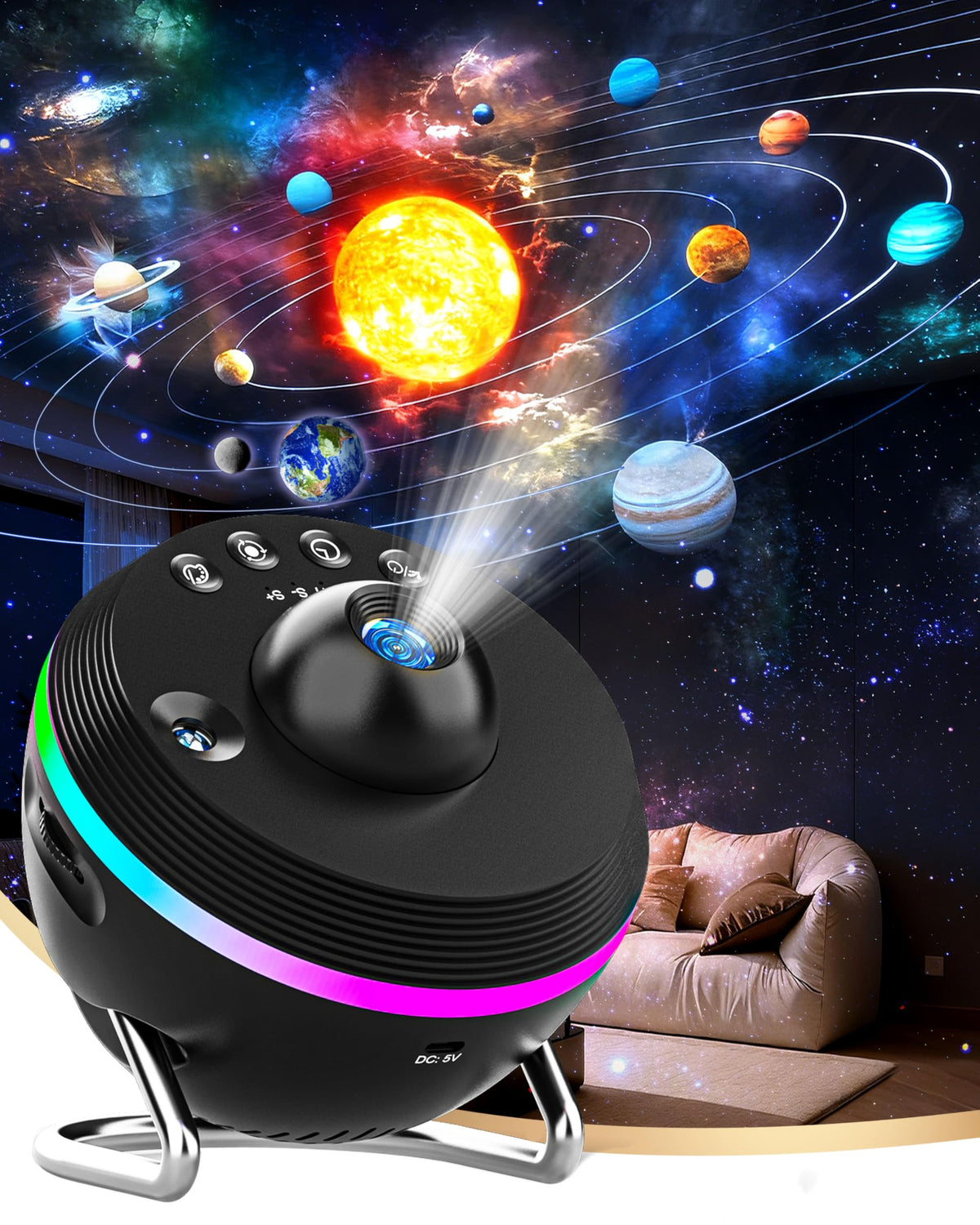 Galaxy Projector for Bedroom, 13 in 1 Home Planetarium Star Constellation Projector with Meteor Moon Milky Way, Space Ceiling Starry Sky Night Light Projector for Kid Adult Christmas Gift