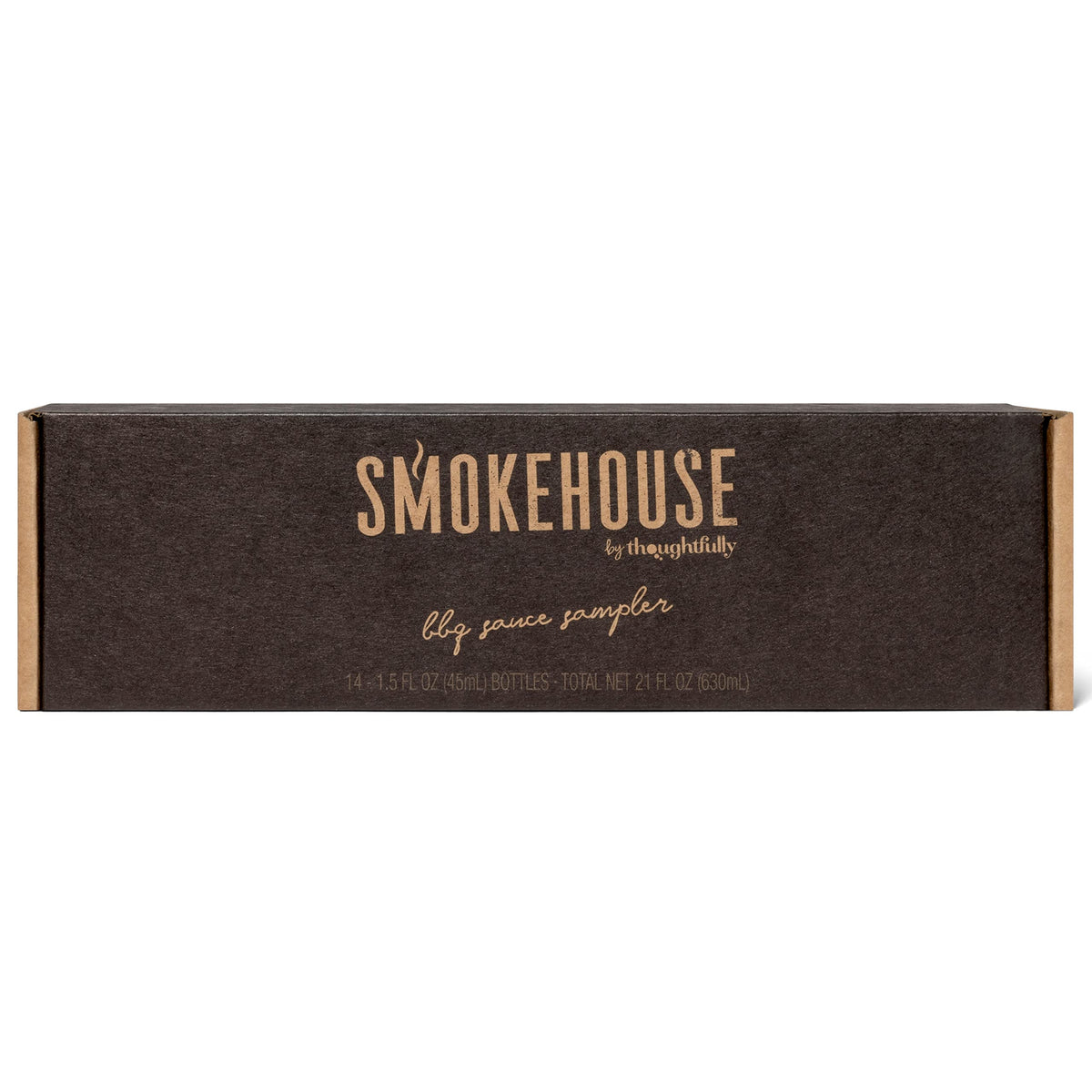 Smokehouse by Thoughtfully, Gourmet BBQ Sauce Sampler Variety Pack in Glass Bottles, Vegan and Vegetarian, Flavors Range from Full-Bodied Pitmaster Classics to Foodie-Inspired Creations, Pack of 14
