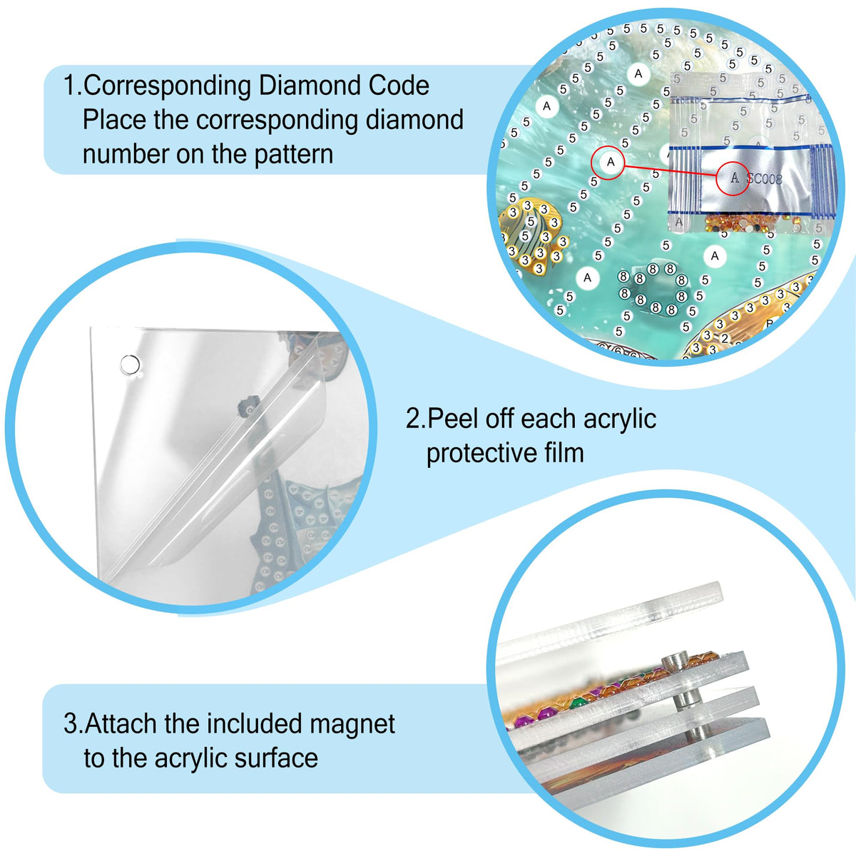 SKRYUIE DIY Acrylayers Diamond Art Kits for Adults, Dwarf Multi-Layer Acrylic Diamond Painting Kits, 4-Layered Magnetic Stand-Up Tabletop Decor, Unique Multi-Dimensional Craft Gift 4x6 Inch A7