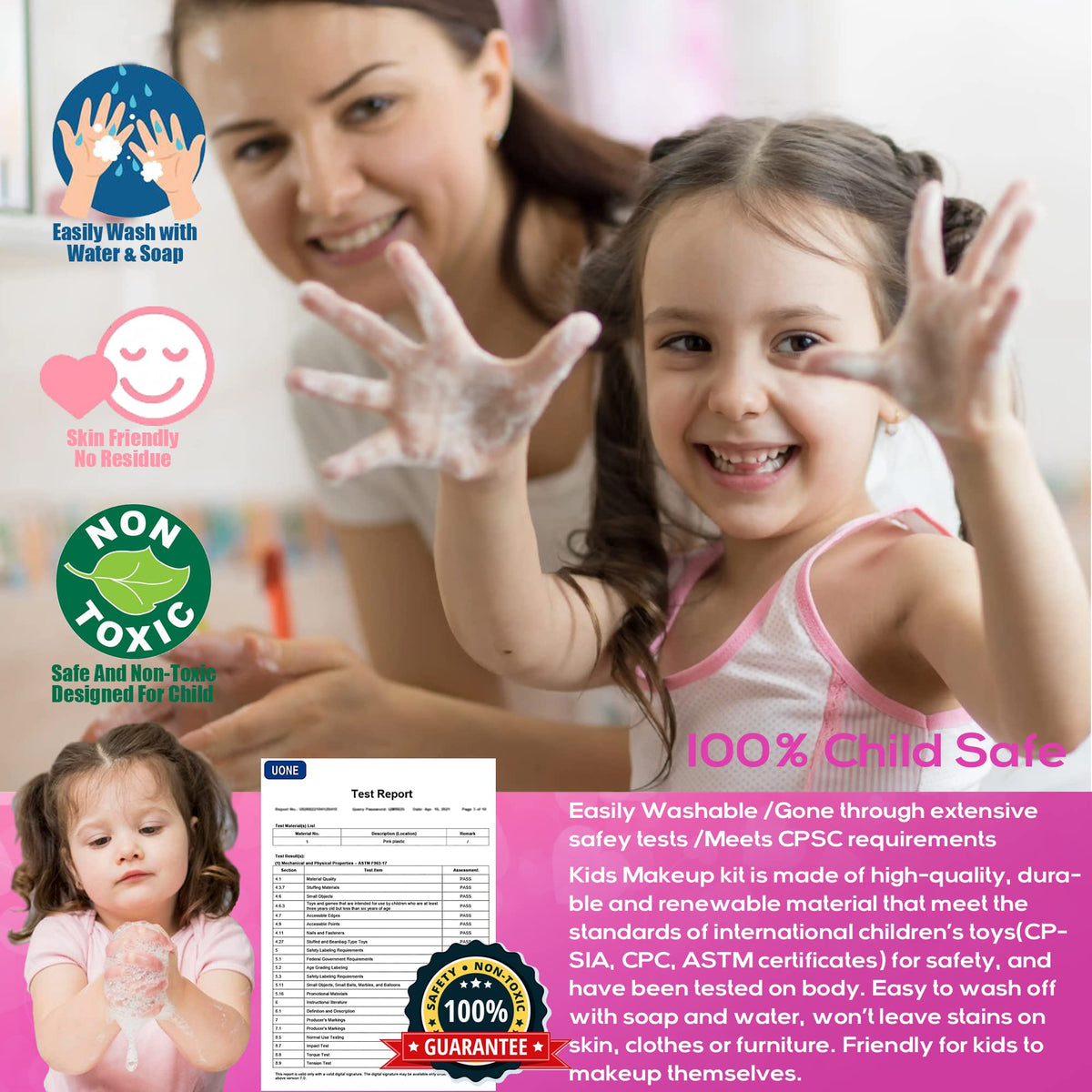 Kids Makeup Sets for Girls - Kids Makeup Sets for Girls 5-8, Maquillaje para Niñas, Play Make Up Kit, Best Toys for Little Girl,Princess Toddler Kid Stuff, Ages3456789 10 Year Old Girl Birthday Gifts