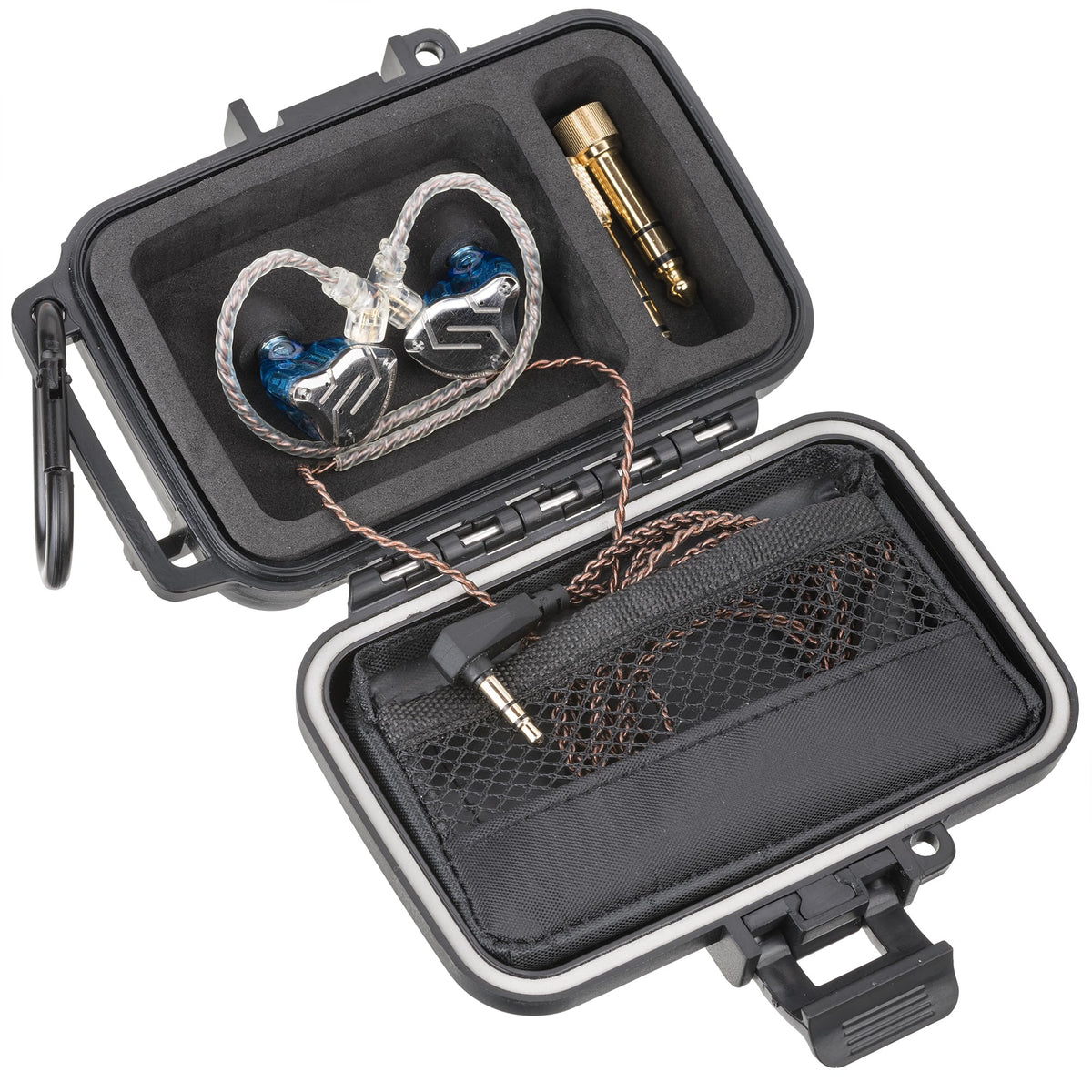 GIGCASE® in-Ear Monitor Hard Case (Small) – Compatible with KZ ZS10/ZS10 Pro/ZSN/ZST/ZEX/AS10/AS16/ZSN Pro X, YINYOO, CCZ Melody – IEM, in-Ears, Headphones, Earphones, Earbuds Storage Case