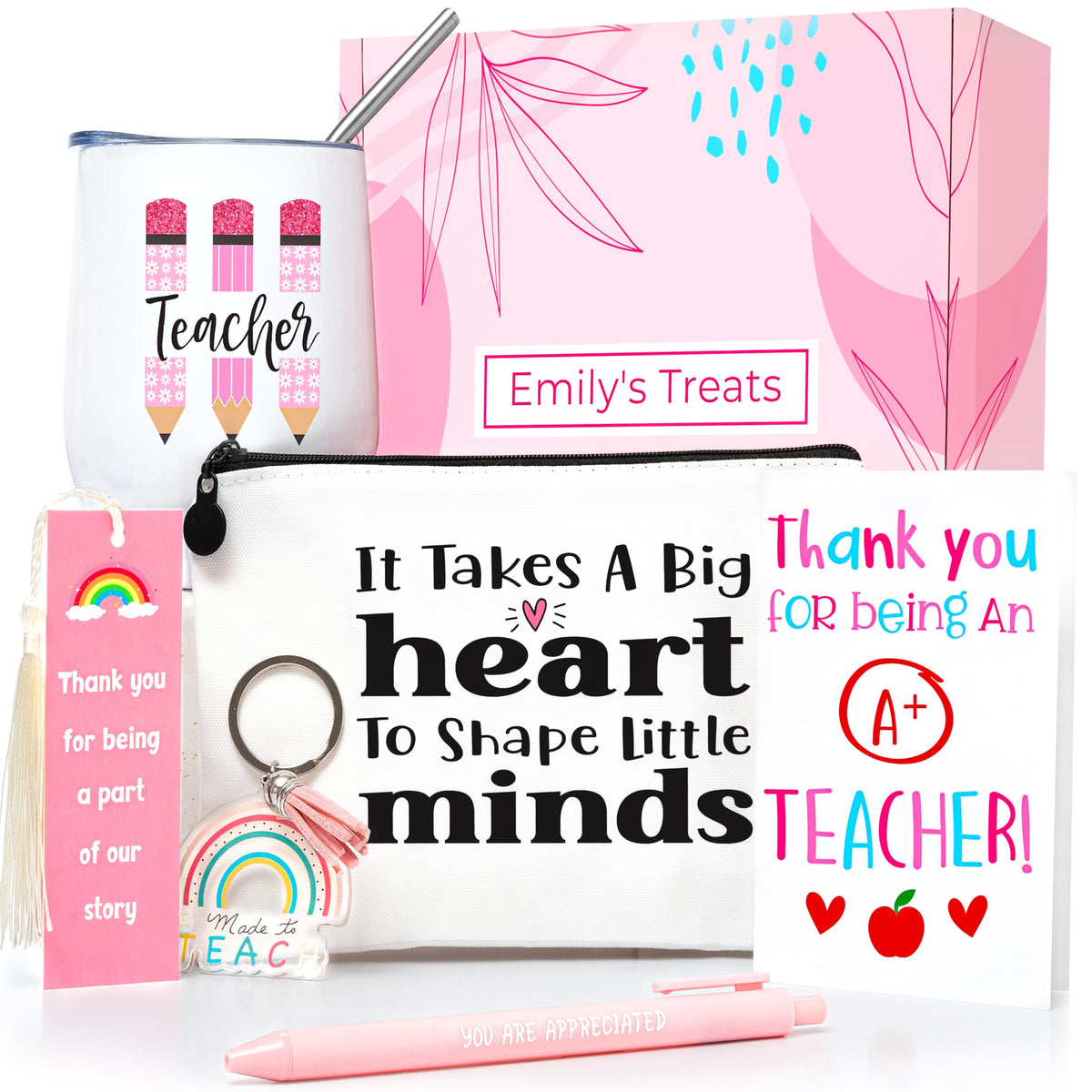 Beautiful Teacher Gifts For Women - 6 Pcs Teacher Gift Box, Teacher Christmas Gifts, Teacher Appreciation Gifts, Gifts For Teacher Birthday, Best Teacher Gift Basket