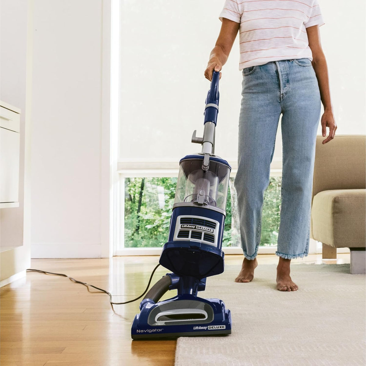 Shark NV360 Navigator Lift-Away Vacuum - Powerful Suction for Multi-Surface Cleaning | Blue, Renewed