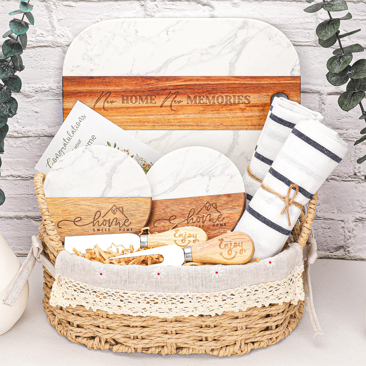 House Warming Gifts New Home,Unique Housewarming Gift Baskets for Couples, Clients, Women, New Home Gift for Home, Closing Gifts for Home Buyers, First Home Gift Ideas, New Apartment