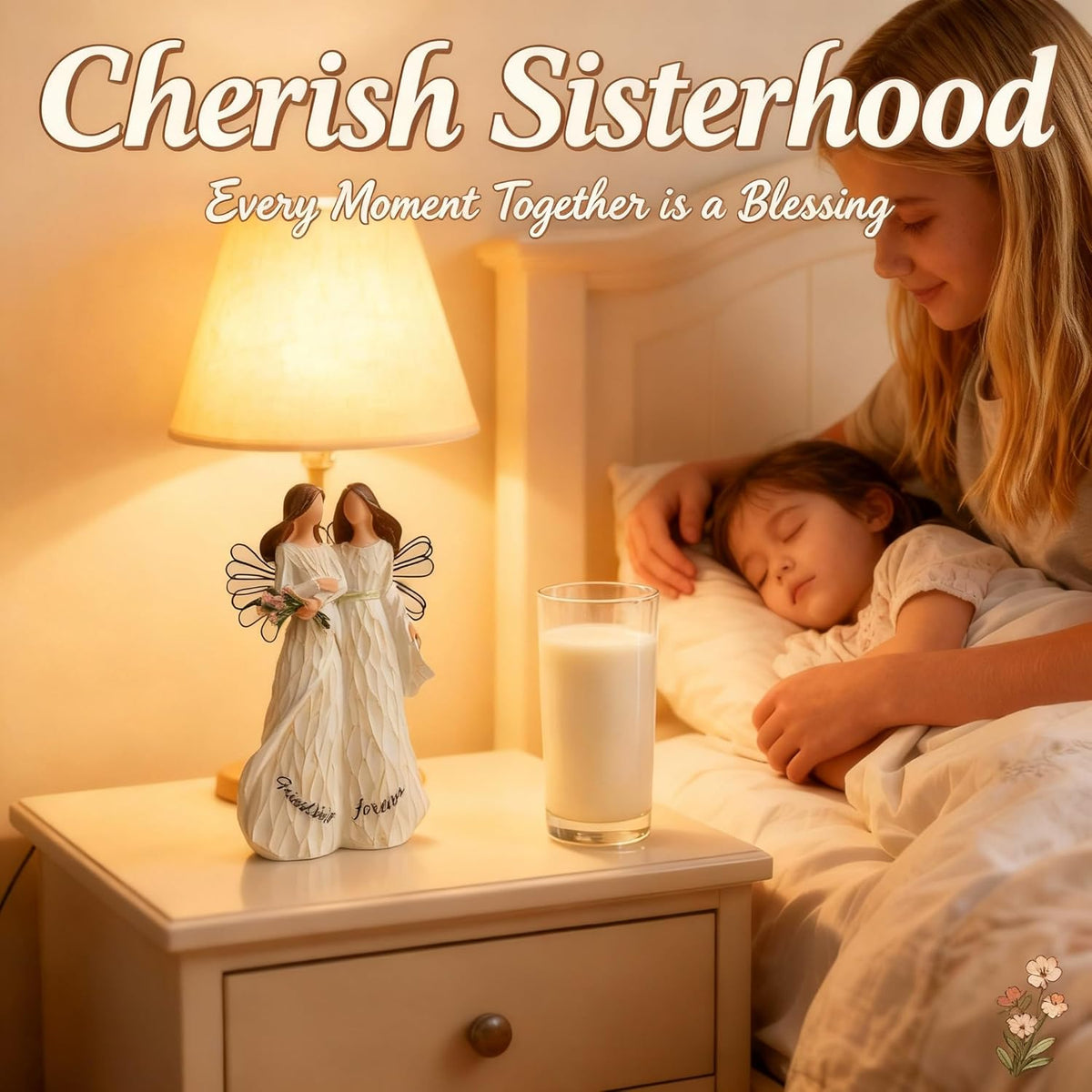 Skiennix Friendship Angel Figurine - Emotional Support Resin Sculpture for Best Friends | Graduation Gift