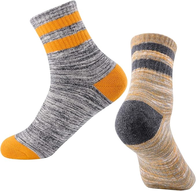 FEIDEER Women's Hiking Walking Socks, 4-Pack Outdoor Recreation Socks Wicking Cushion Crew Socks