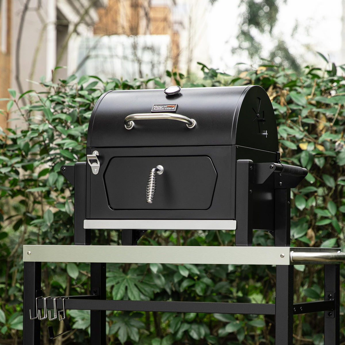 Royal Gourmet CD1519 Portable Charcoal Grill with Warming Rack, Tabletop Charcoal Grill with 303 Sq. In Cooking Area for Outdoor Camping and Picnic Grilling, Black