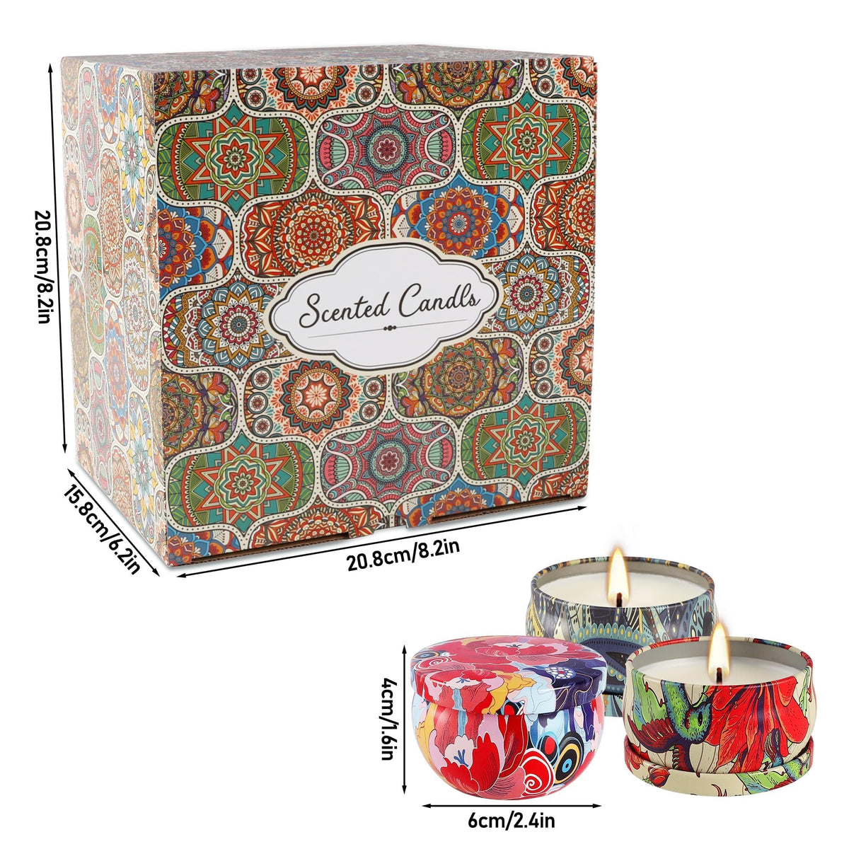 36-Pack Long-Lasting Scented Candles Gift Set, 2.5oz Soy Wax with Essential Oils for Aromatherapy and Home Fragrance, Perfect as Christmas, Valentine’s Day, Holiday Relaxation Gifts, and Cozy Atmosphe