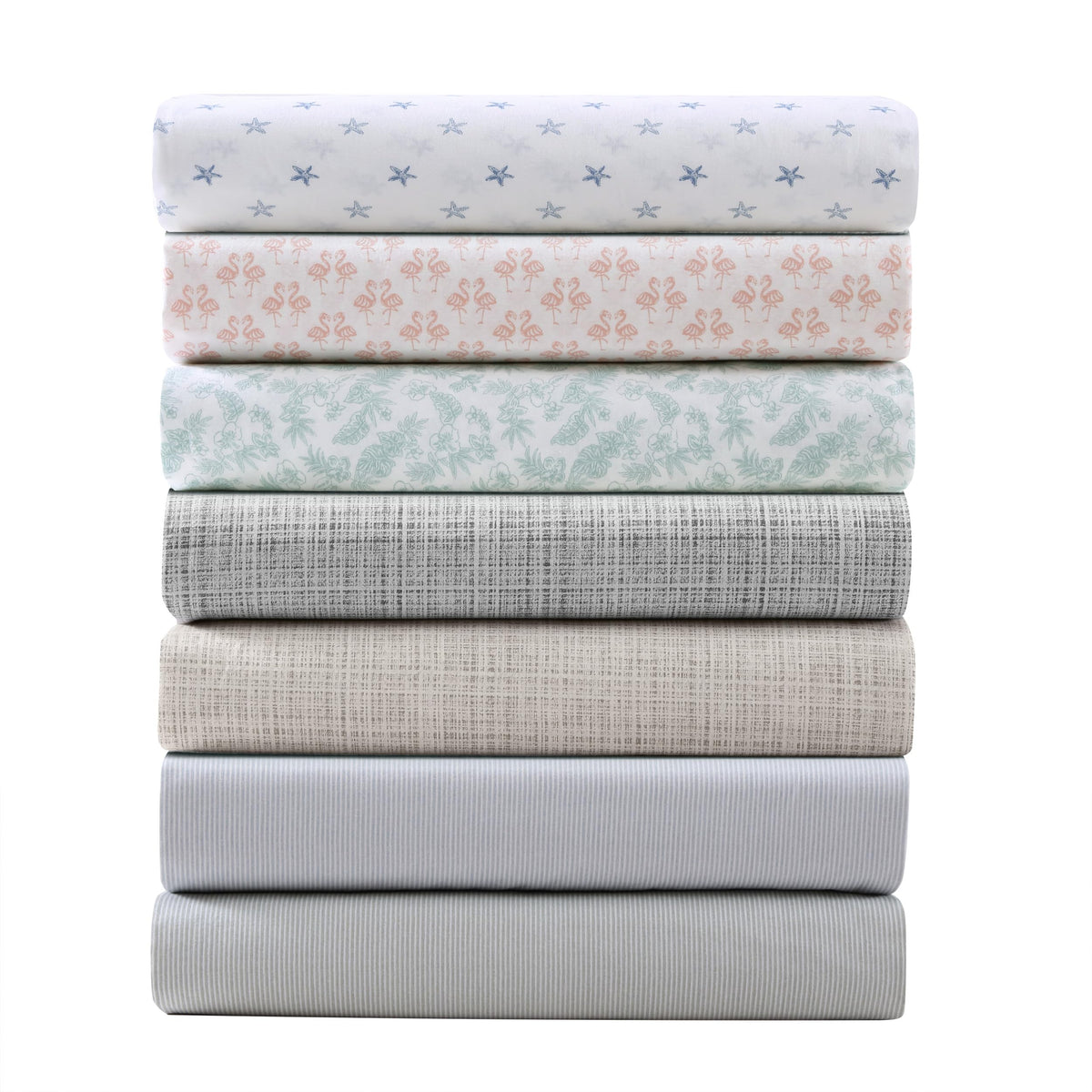 Tommy Bahama - King Sheets, Washed Percale Cotton Bedding Set, Soft & Breathable Bedroom Decor with Deep Pockets (Island Cays Stripe Green, King)