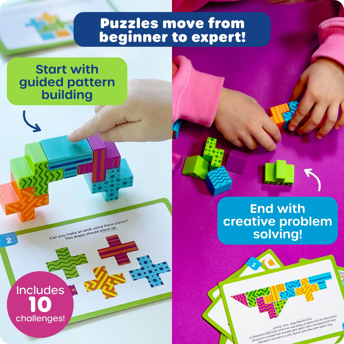 Learning Resources STEM Explorers Brainometry - 3d Puzzle, Brain Games, Brainteaser, Building Logic Toys, Gifts For Boys and Girls, Fine Motor Skills , Pattern Blocks, Math Manipulatives