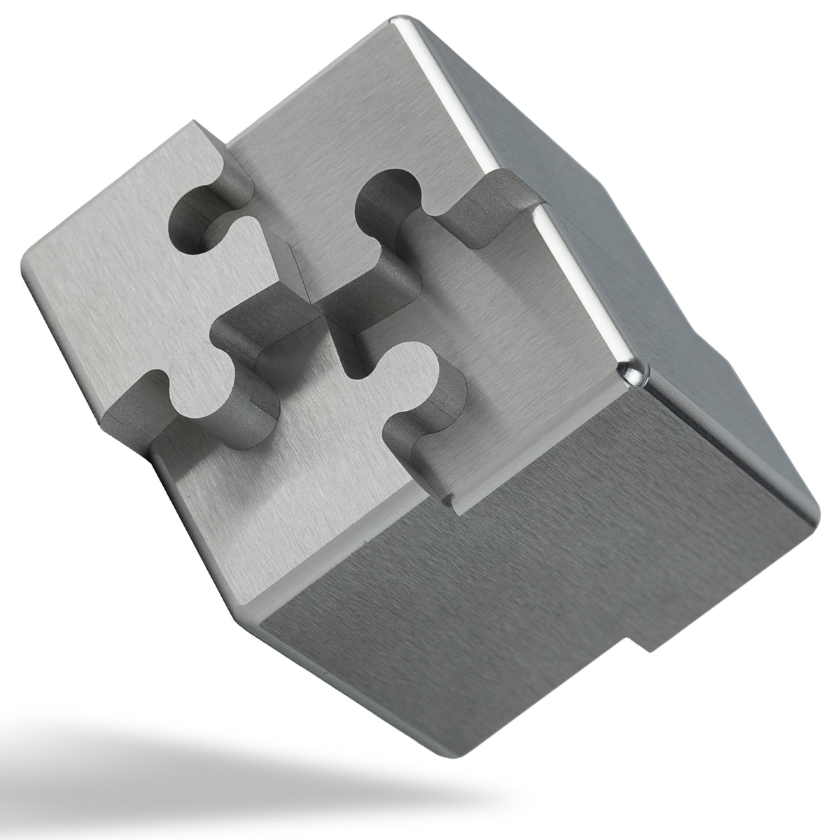 ØRRYX 1.5" Precision Metal Fidget Cube – Zero Tolerance Wire EDM Machined 303 Stainless Steel Puzzle, CNC Solid Build, Smooth Edges, Includes Microfiber Cloth, Desk Accessory & Stress Relief Gift