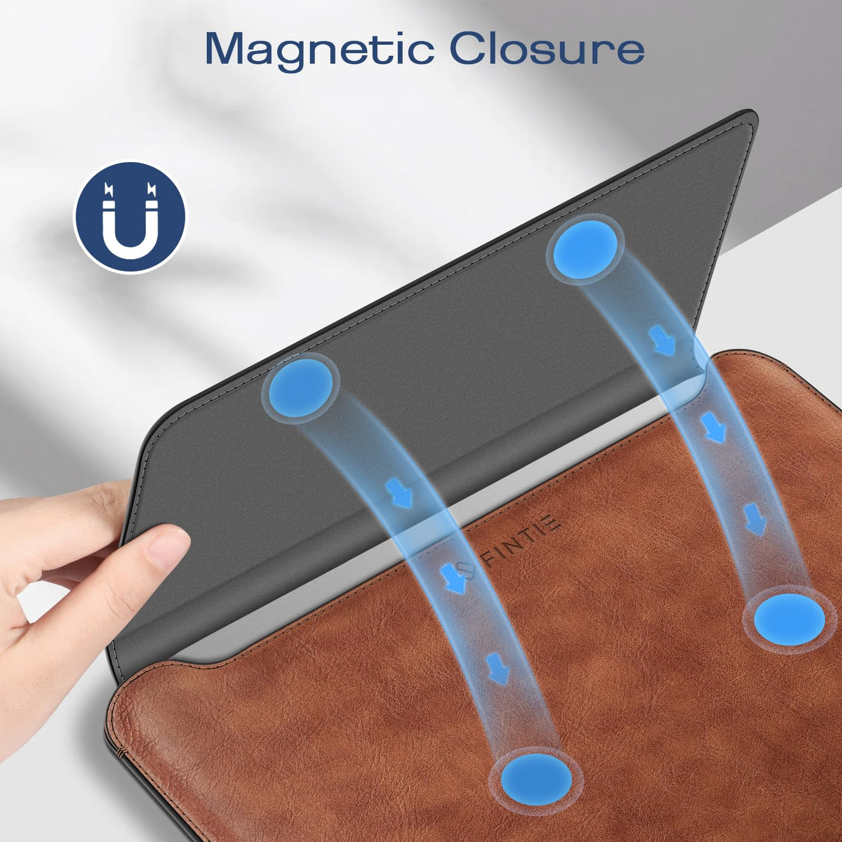 Fintie Sleeve Case for MacBook Air 15.3 M5 M4 M3 M2 A3448 A3241 A3114 A2941, MacBook Pro 16 A3428 A3429 A3403 A3186 A2991 A2485 A2780 A2141, Pro 15 A1707 A1990 - Slim Bag Cover with Stand (Brown)