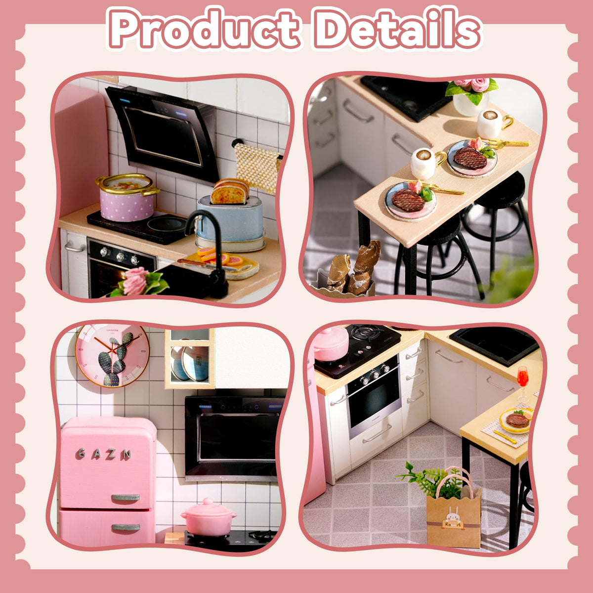 Flever Dollhouse Miniature DIY House Kit Creative Room with Furniture for Romantic Artwork Gift (Taste of Life)