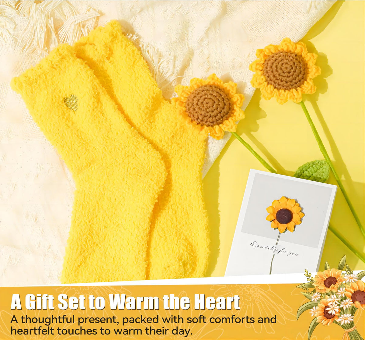 Mother's Day Gifts for Mom, 17pcs Relaxing Spa Gifts Set for Girls, Sisters, Mom, Sunflower Self-Care Package, Sending Sunshine Get Well Gifts for Women, Perfect Basket for Birthday & Mother's Day