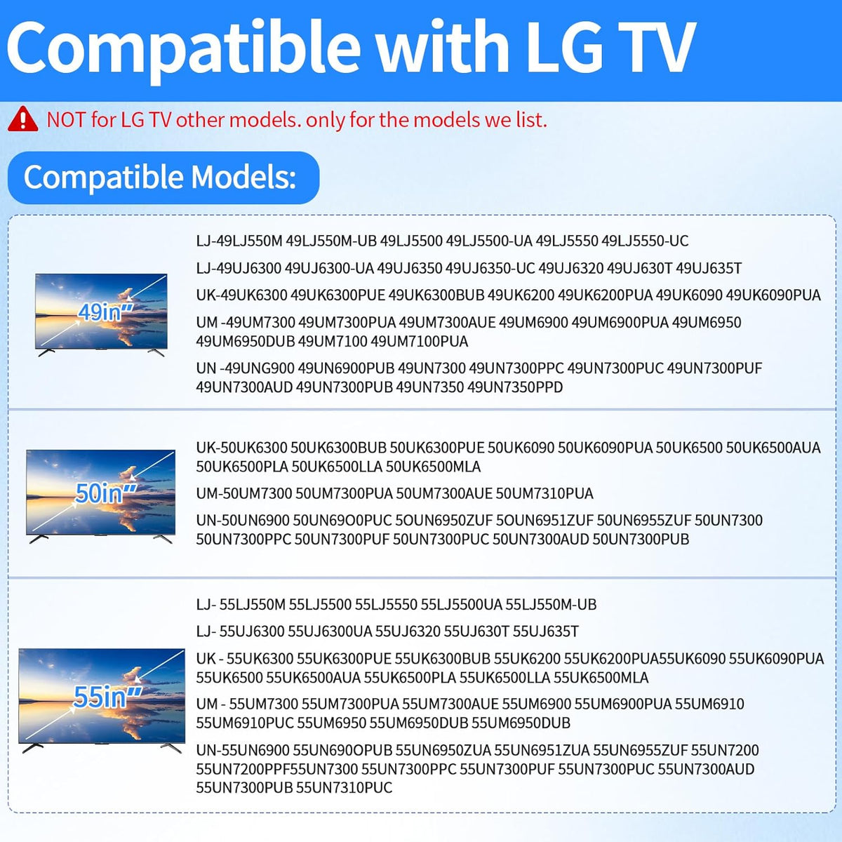 Qzanyee Life 49 50 55 Inch 55UK6500 55UM7300 55UN6900 55LJ5500UA 49UJ6300 49UK6300 49UN6900 50UM7300 for LG Tv Legs, TV