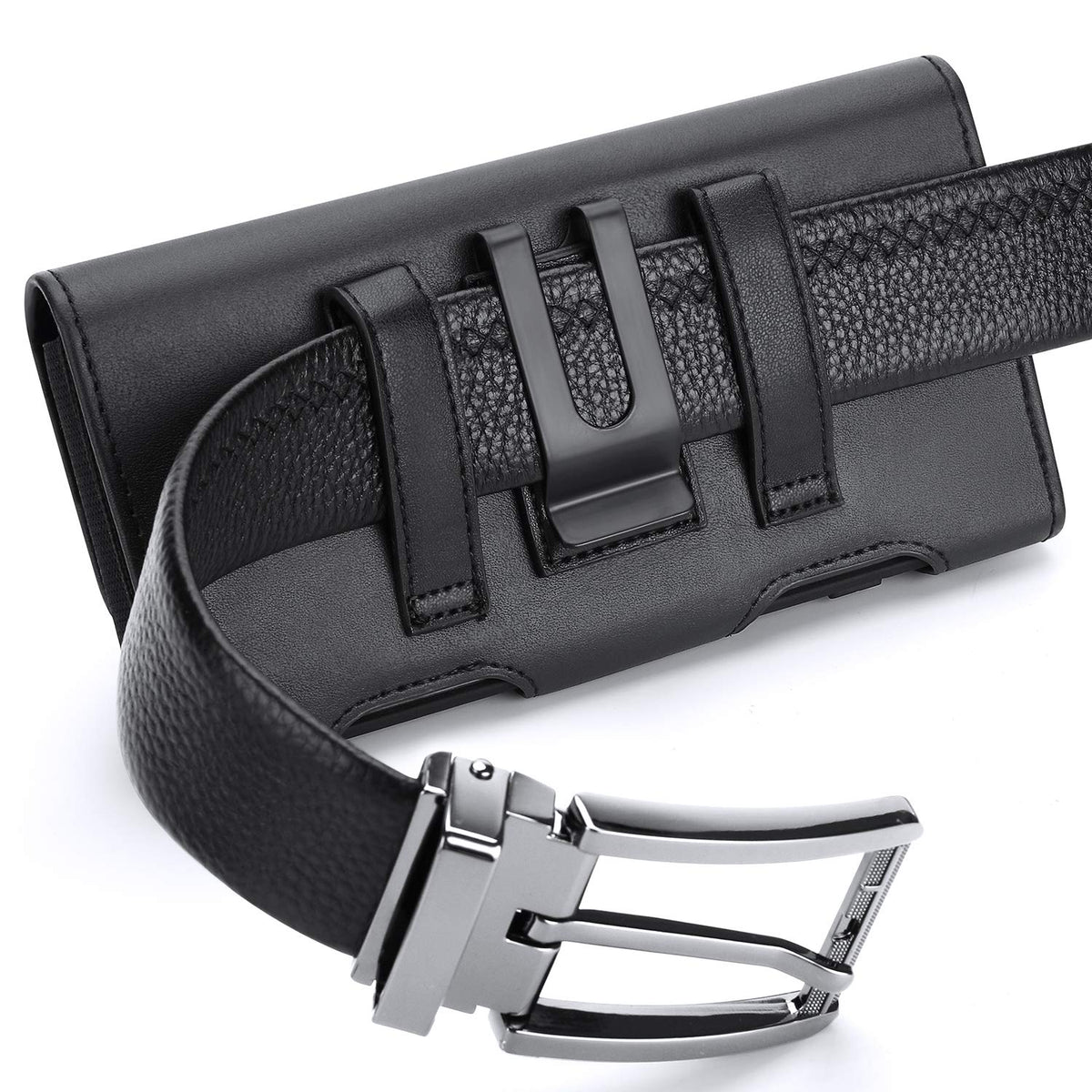BECPLT for Motorola Edge 50 Ultra & G64 G73 X40 Edge 40 G Power 5G Holster Case, Leather Pouch with Belt Clip & Loops & Card Holder for Moto G84 G54 G14 G53 G7 Z3 Play