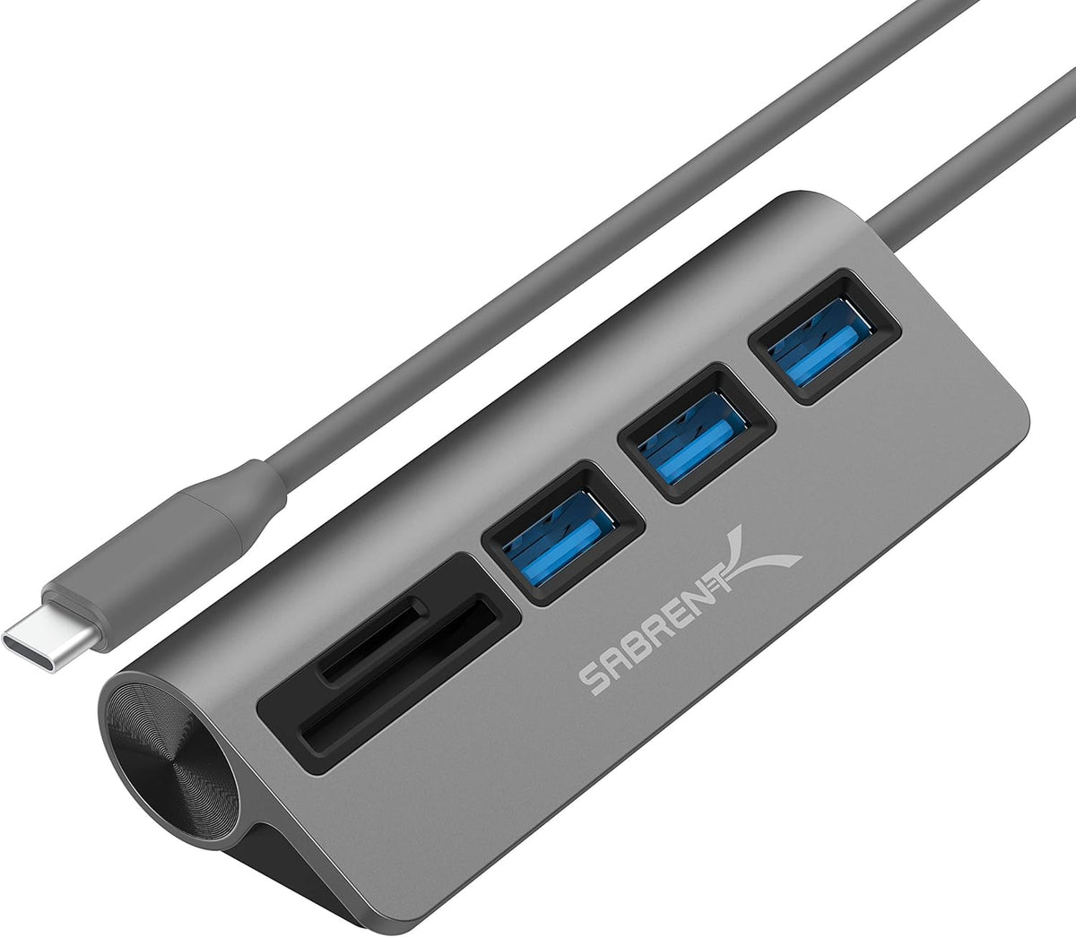 SABRENT 3.0 5-in-1 3 3.0 (HB-U3CR) USB-C Hub, USB SD Card Reader, SD & TF Dual Slot + USB Hub Portable Compatible