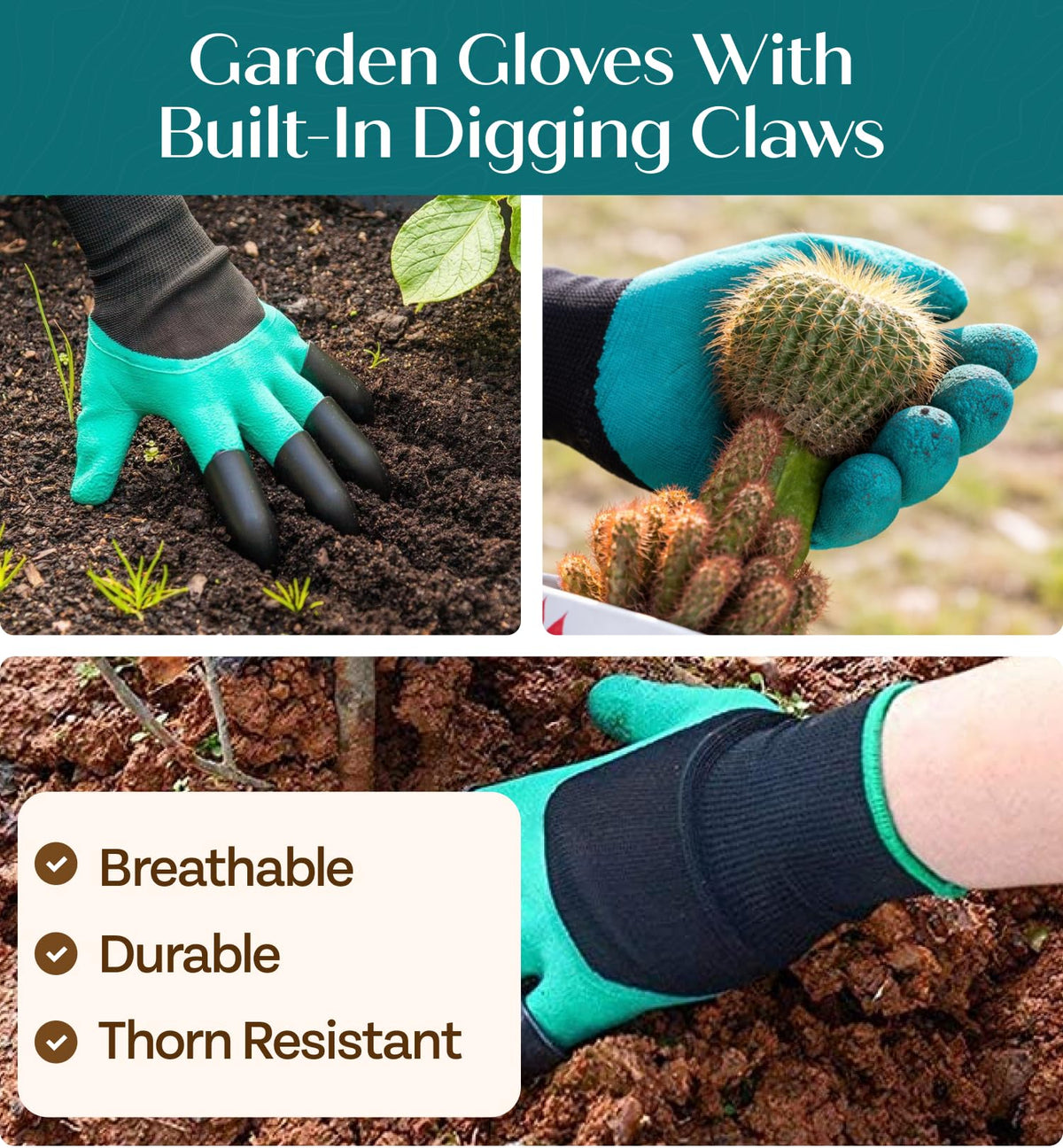 GROWIT Heavy Duty Gardening Tools - Gardening Gifts for Women, Men, Mom, Dad - Durable, Ergonomic Garden Tools Set