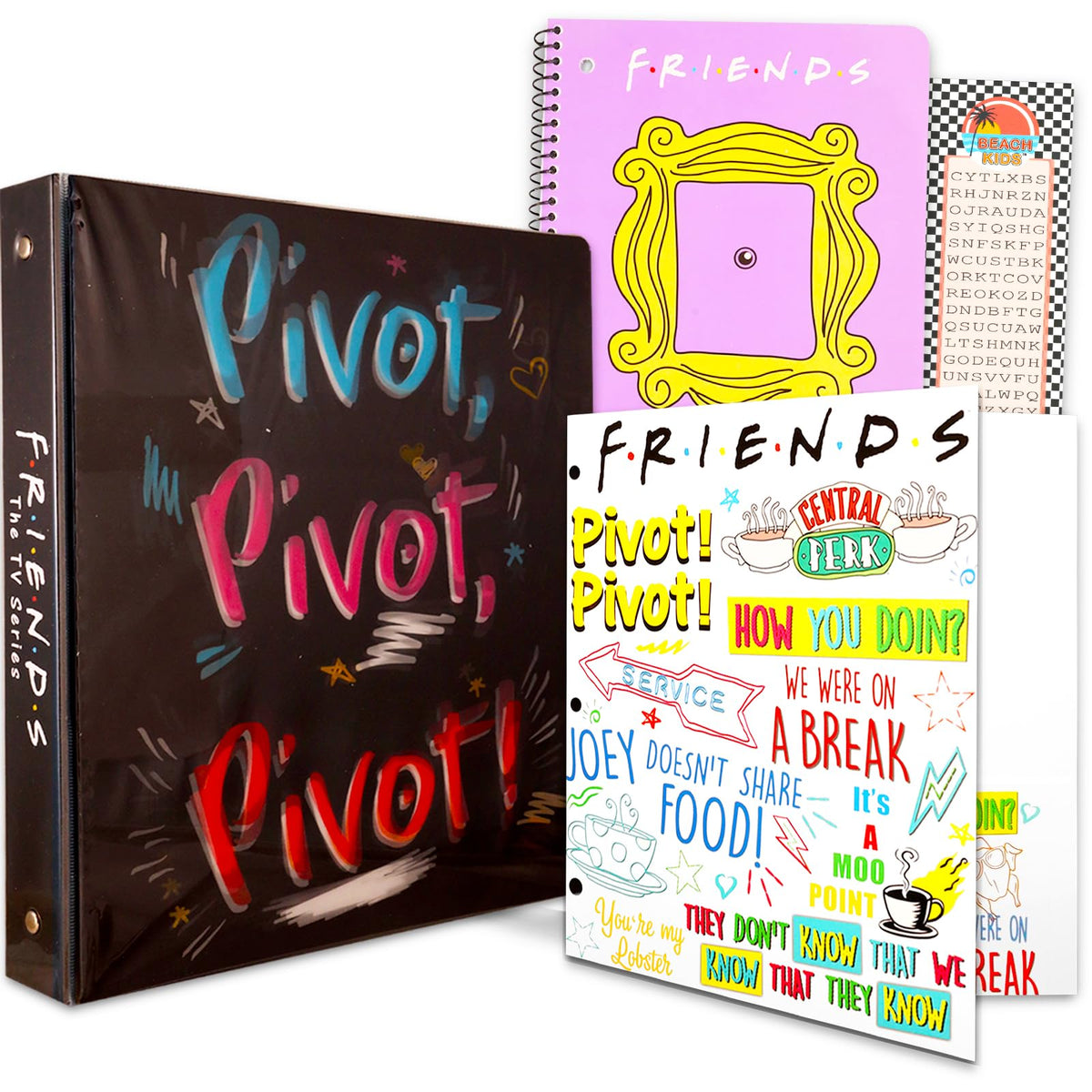FRIENDS TV Show Gift Set - Gift Bundle with Journal, Binder, Bookmark, and More TV Show Office Supplies Pack