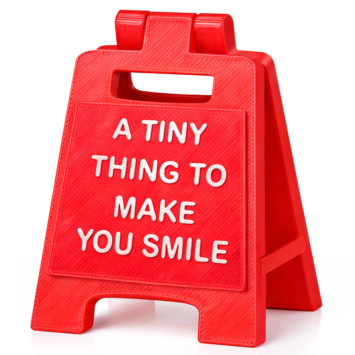 Mini Sign Coworker Friend Office Decor for Women Men, Employee Appreciation Gifts Encouragement Motivational Gifts for HR, A Tiny Thing to Make You Smile 3D Printed Office Cubicle Desk Decor Sign