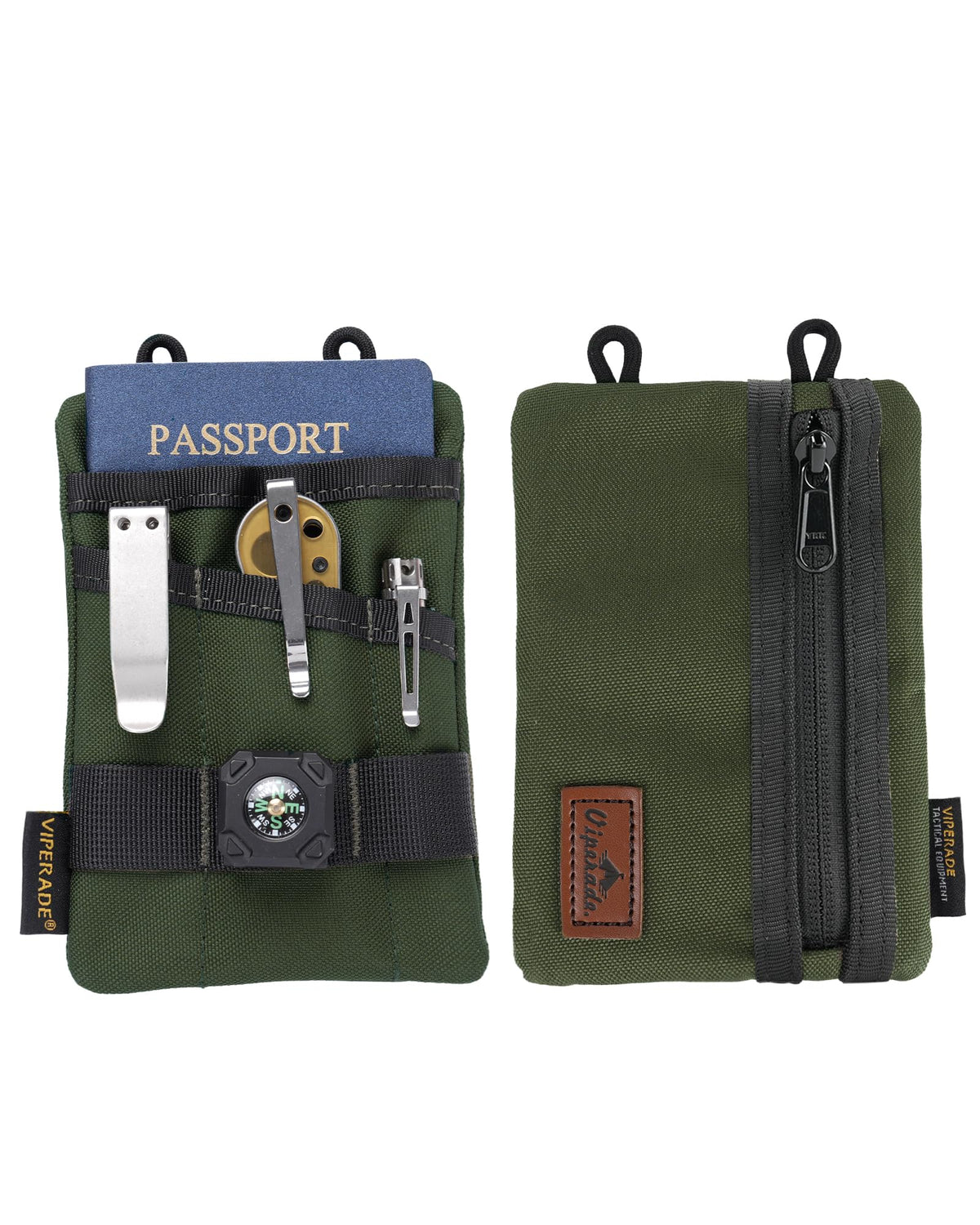 VIPERADE VE1 EDC Tool Pocket Organizer, Small EDC Pouch with 5 Pockets, Small Multitool Organizer Pouch Nylon Tool Sheath for Flashlight Multitools Pen Notebook