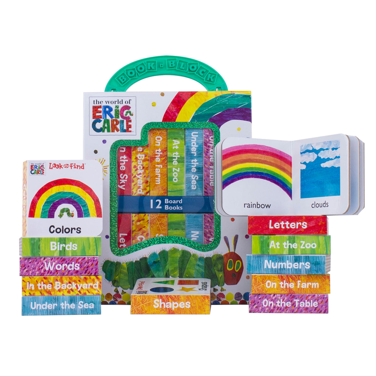 World of Eric Carle, My First Library 12 Board Book Set - First Words, Alphabet, Numbers, and More! Baby Books - PI Kids