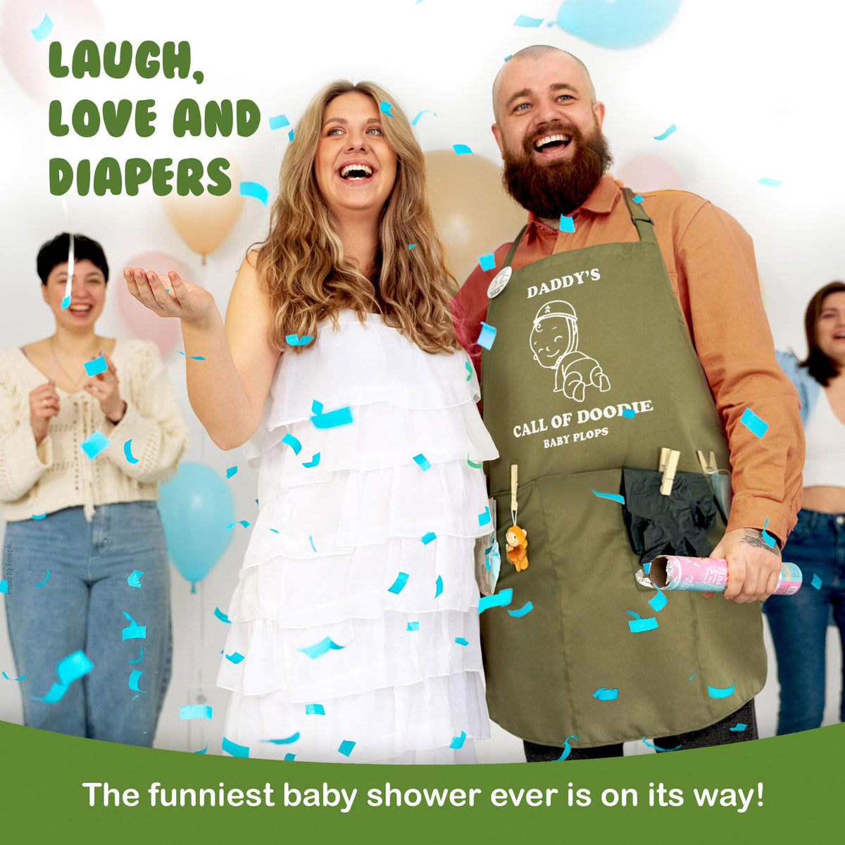 LARGE FUNNY GAG GIFT FOR FUTURE DADS, APRON DADDY TO BE, PERFECT BABY SHOWER GAMES, SURVIVAL KIT DADDY, , GENDER REVEAL, GUARANTEED LAUGHS, SUPERDAD/GABACHA PARA FUTURO PAPA REGALO BABY SHOWER