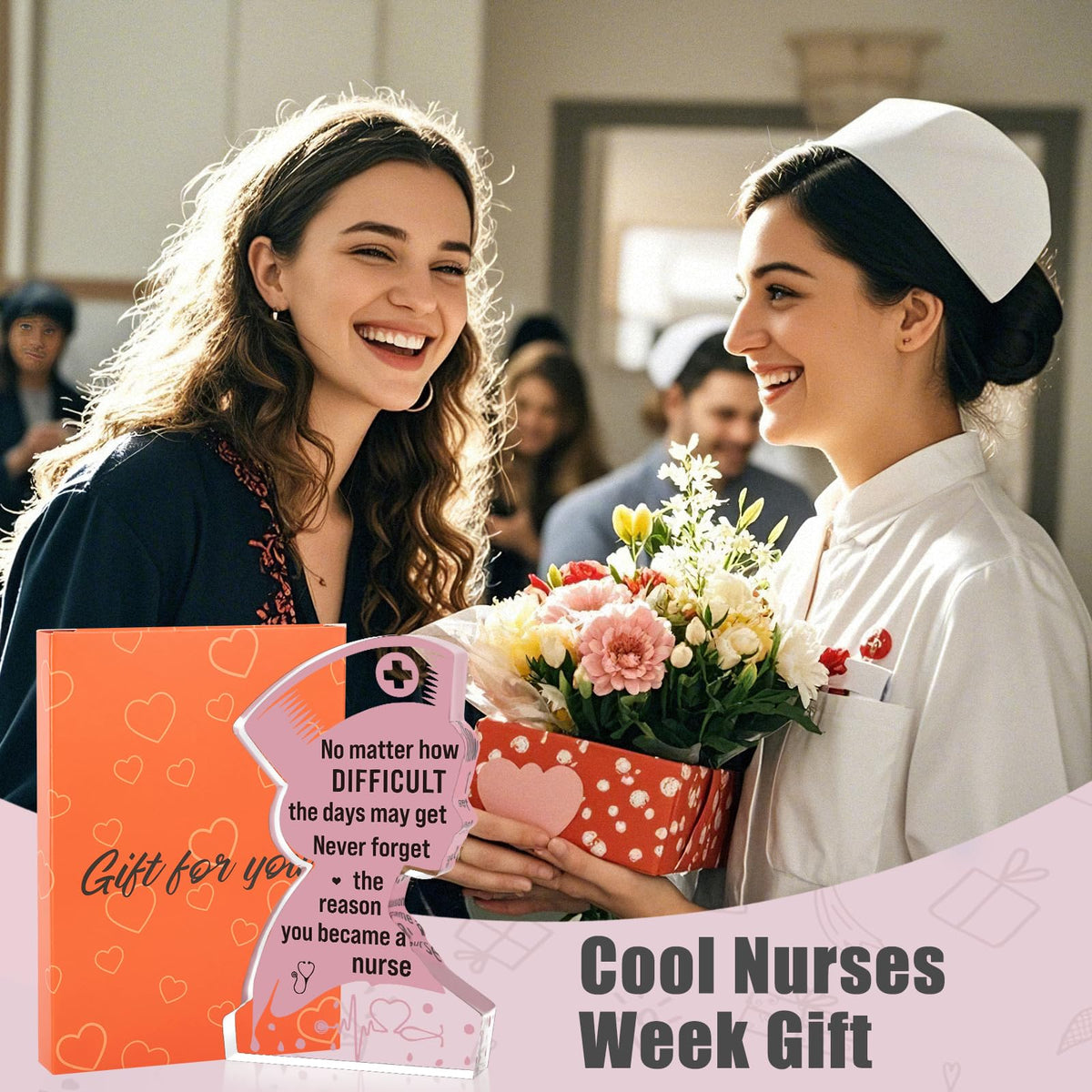 Nurse Graduation Gift for Women RN Nurse Week Inspiration Gifts Cool Nurses Day Appreciation Gifts Christmas Birthday Gifts for New Future Nurse Motivational Acrylic Plaque Keepsake Desk Decor