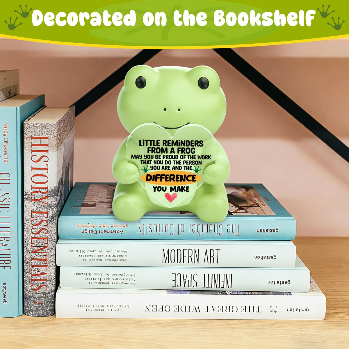 FOKCBOCM Little Reminder Frog Figurine Gift, May You Be Proud of the Work You Do Inspirational Desk Decor, Emotional Support Appreciation Present for Teacher Coworker Nurse-DSZX163