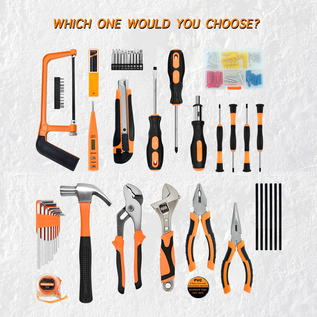 SOLUDE Tool Set,148-Piece Home Repair Tool Kit for Men Women College Students,Household Basic Hand Tool Sets with Case for Home Maintenance,Dorm Essentials and DIY Projects