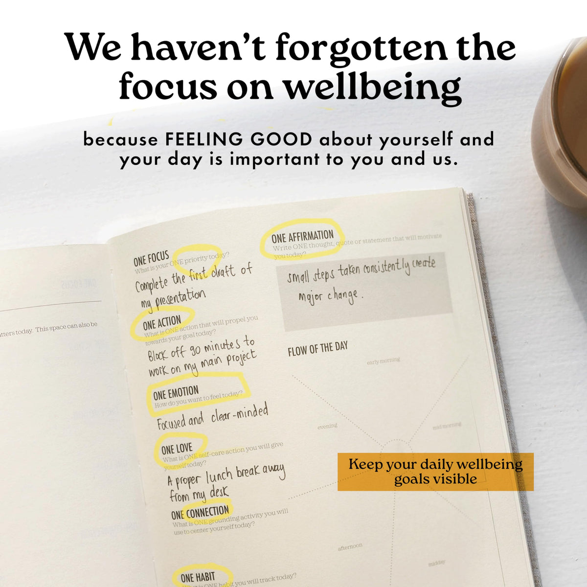 Daily Focus Planner: 90-Day Undated Goal Journal, Vision Mapping, Mindfulness, Monthly, Weekly, Daily Goal Setting, Gratitude, Habit Tracking, Gift for Professionals, Neurodivergent Adults, Productivity, A5, Black