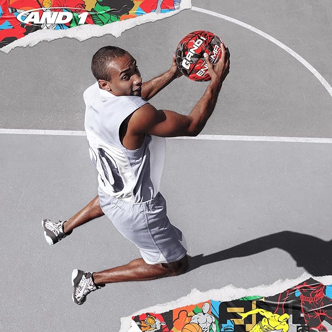 AND1 Enigma Basketball - Streetball for Indoor and Outdoor Use, Deep Channel Construction and Durability