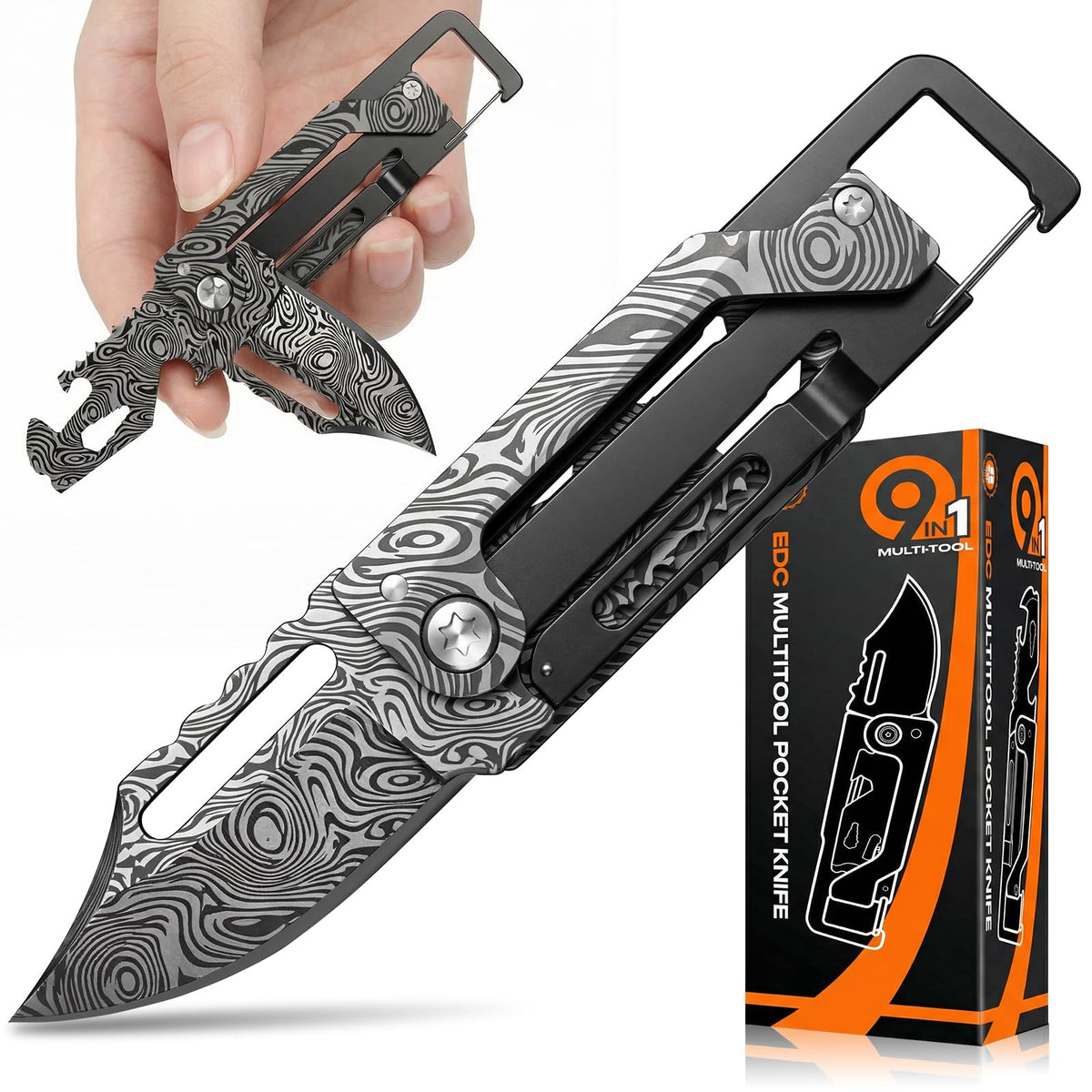 Stocking Stuffers Gifts for Men Women - Pocket Knife, Multitool Knife - Christmas Bulk Gifts, Box cutter, Mini Knives for Everyday Carry - EDC Gadgets for Camping, Hiking, Fishing Survival Gear