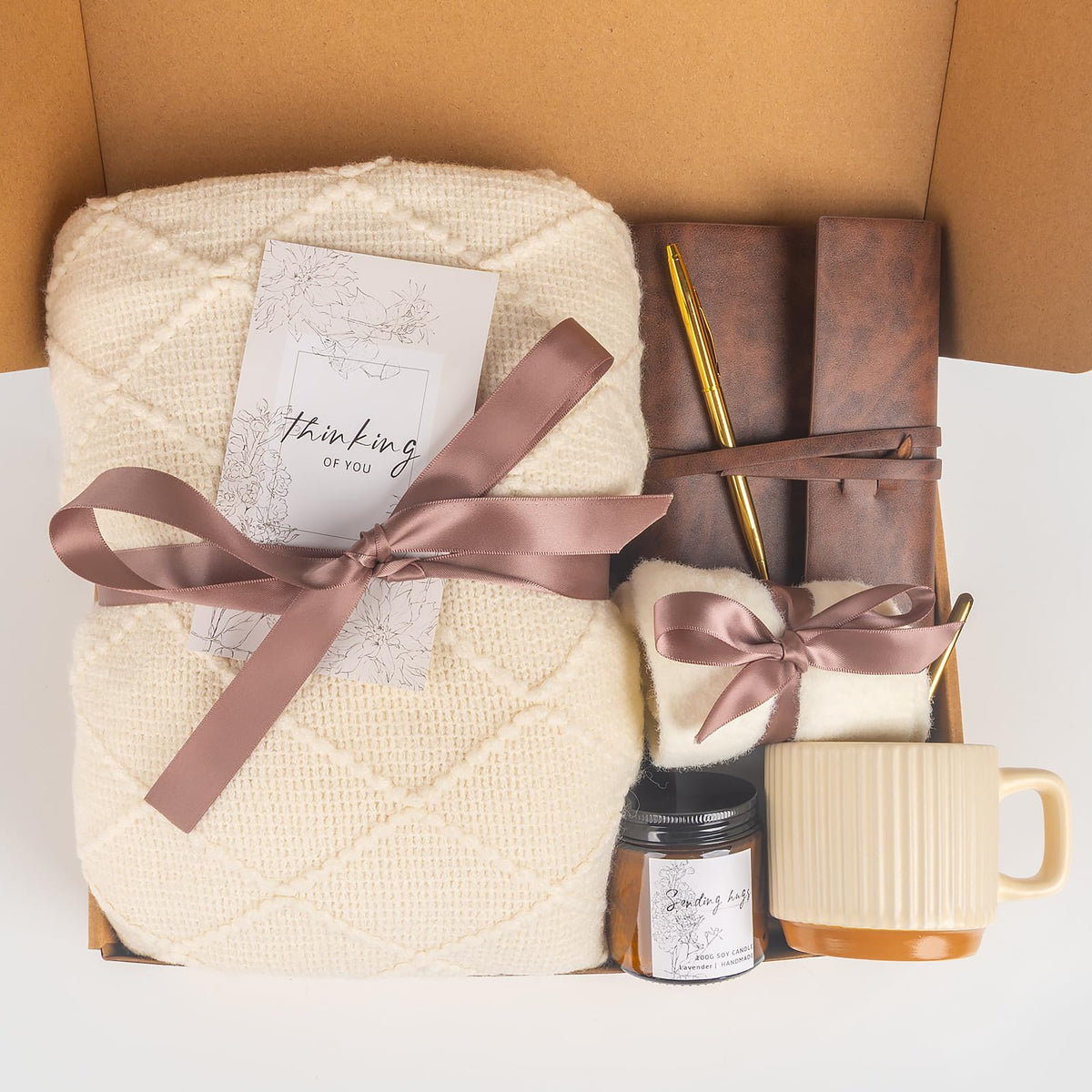 Self Care Gifts for Women, Get Well Soon Gifts Basket, Sympathy Gift Baskets，Care Package，After Surgery Feel Better Thinking of You Sending Hugs Gifts Idea for Mom Her Best Friends Sister